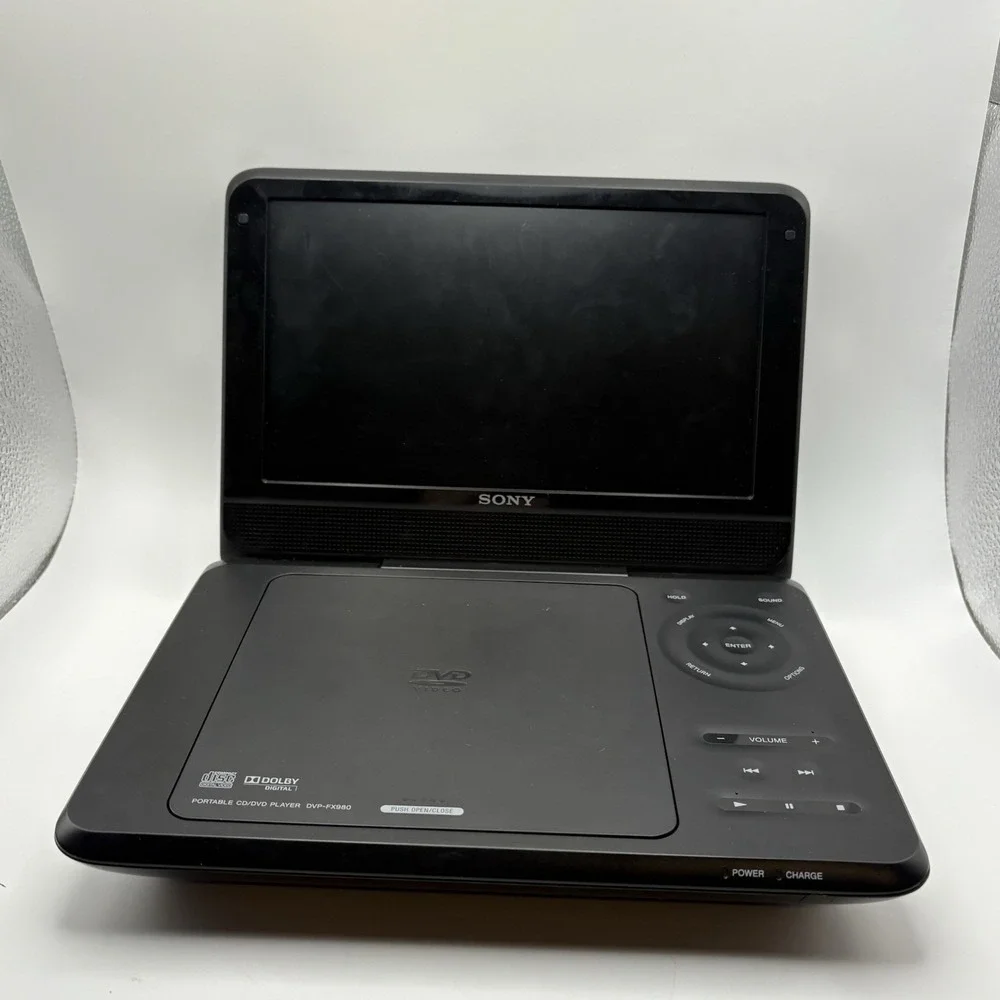 Sony DVP-FX980 Portable DVD Player 9 Inch Widescreen CD MP3 Black TESTED No Cord